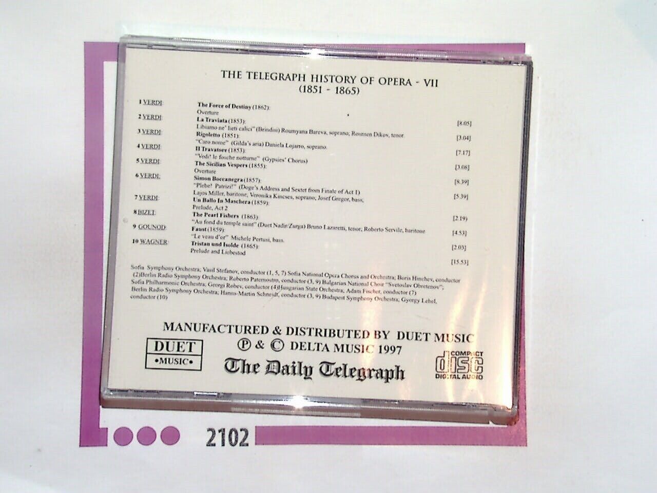 The Telegraph History Of Opera - VII (1851-1865)	 CD Mint