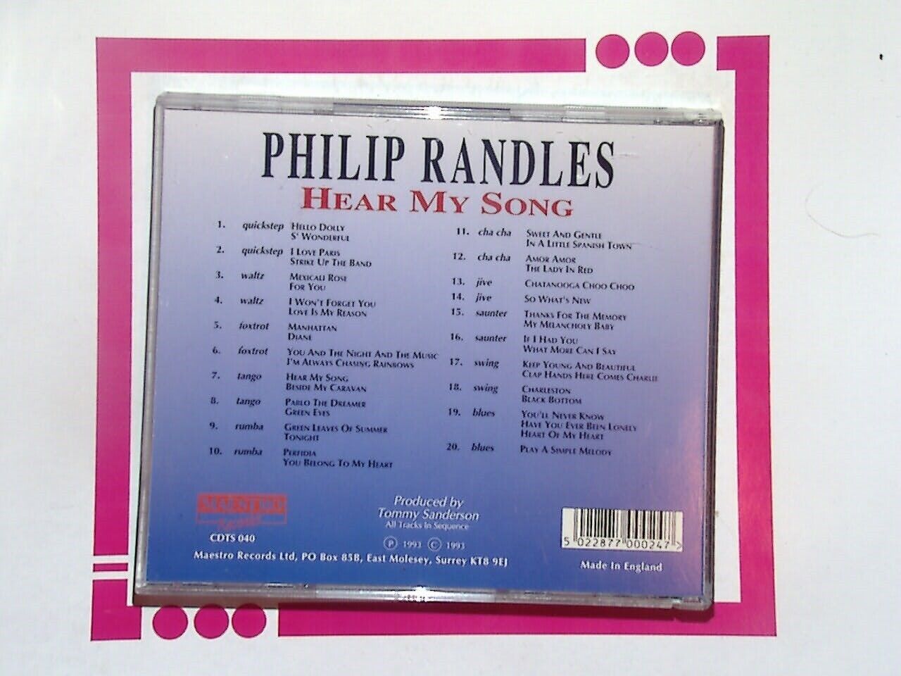 Philip Randles	Hear My Song CD Mint
