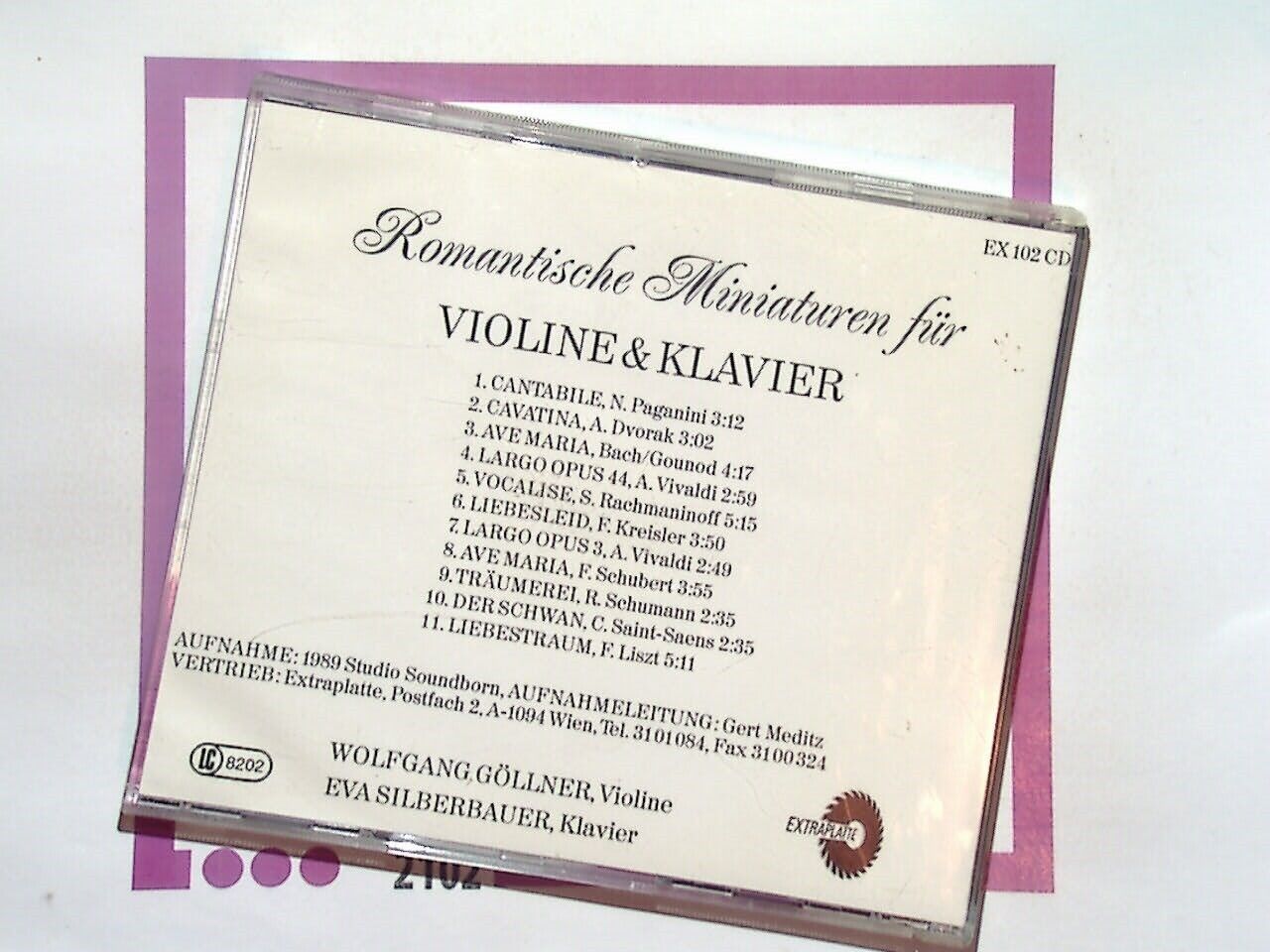 Wolfgang Gollner	Romantische Miniaturen für Violine und Klavier CD Mint