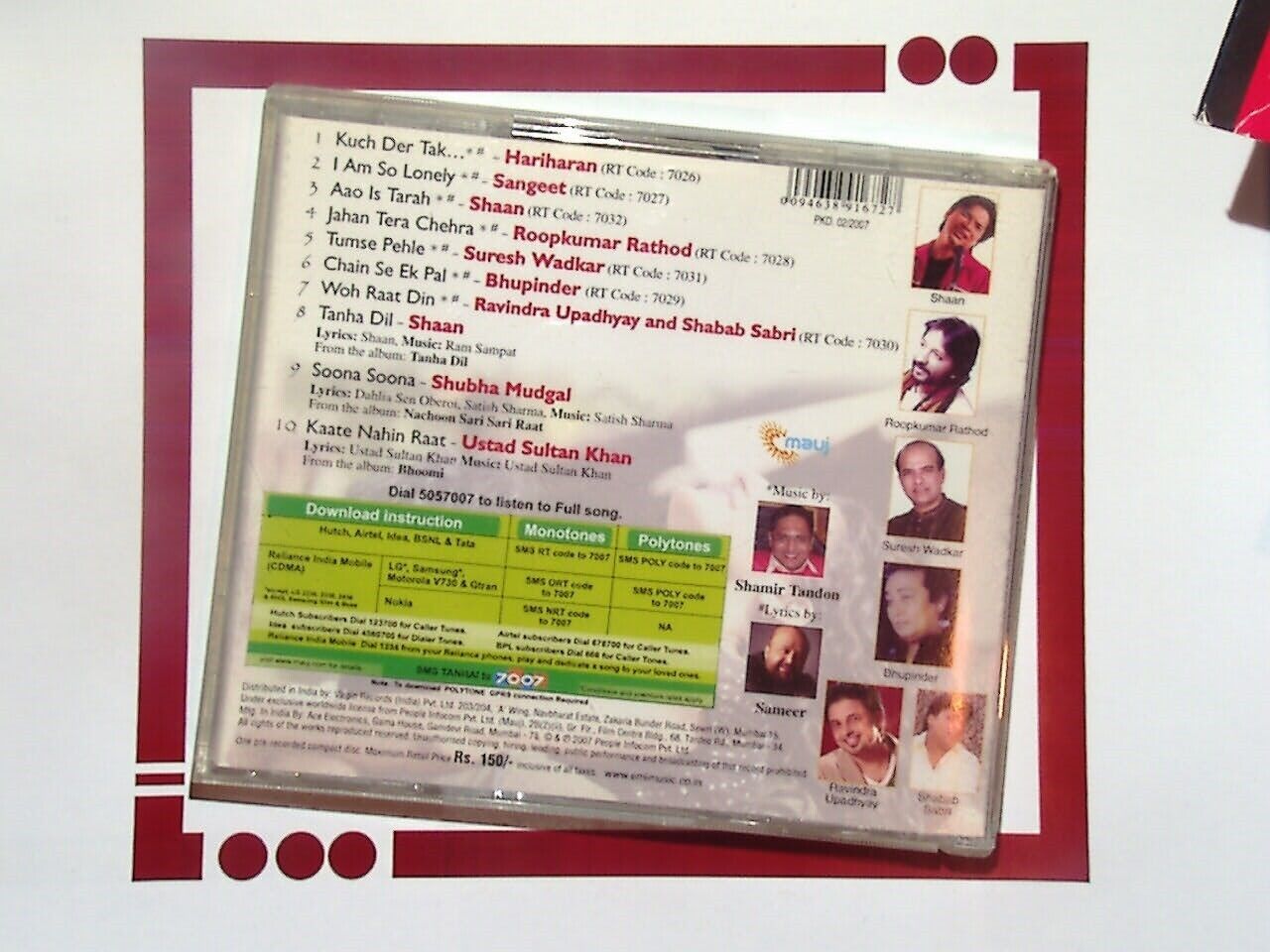 Tanhai ... lonely hearts 	10 soulful Love Songs CD Nr Mint