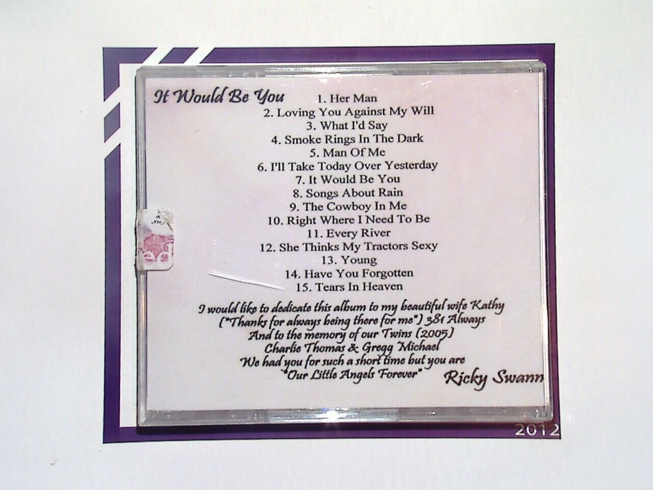 Ricky Swann	It Would Be You CD Mint