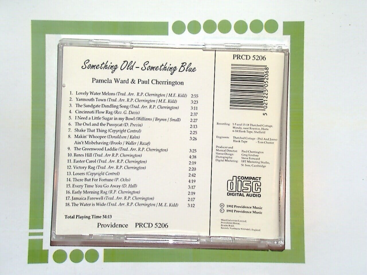 Pamela Ward and Paul Cherrington	Something Old - Something Blue CD  VGC