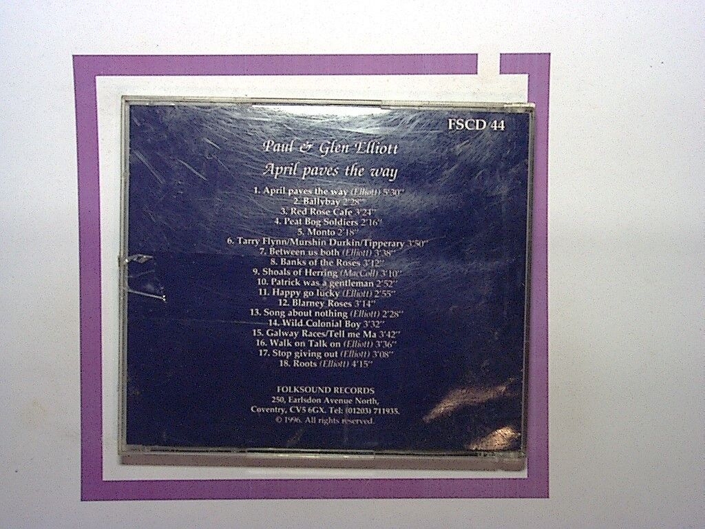 Paul & Glen Elliott - April Paves The Way CD Nr Mint