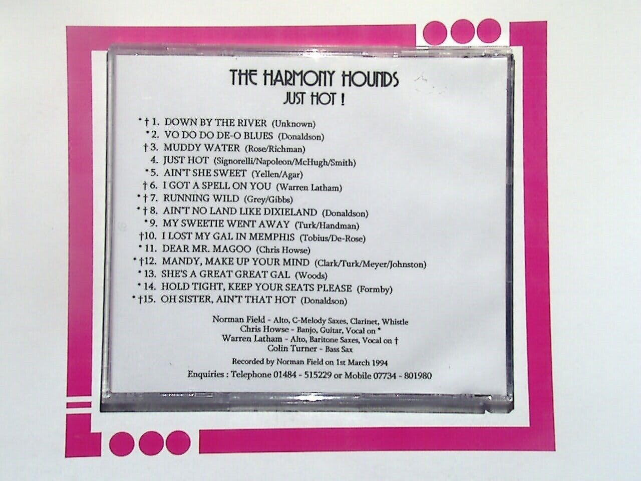 The Harmony Hounds	just Hot! CD VGC Signed