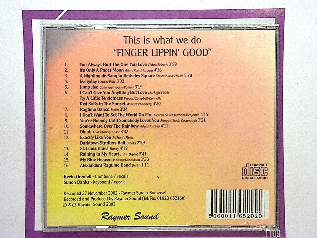 Simon Banks Kevin Grenfell	"Finger Lippin' Good" CD VGC (Gift Option)*