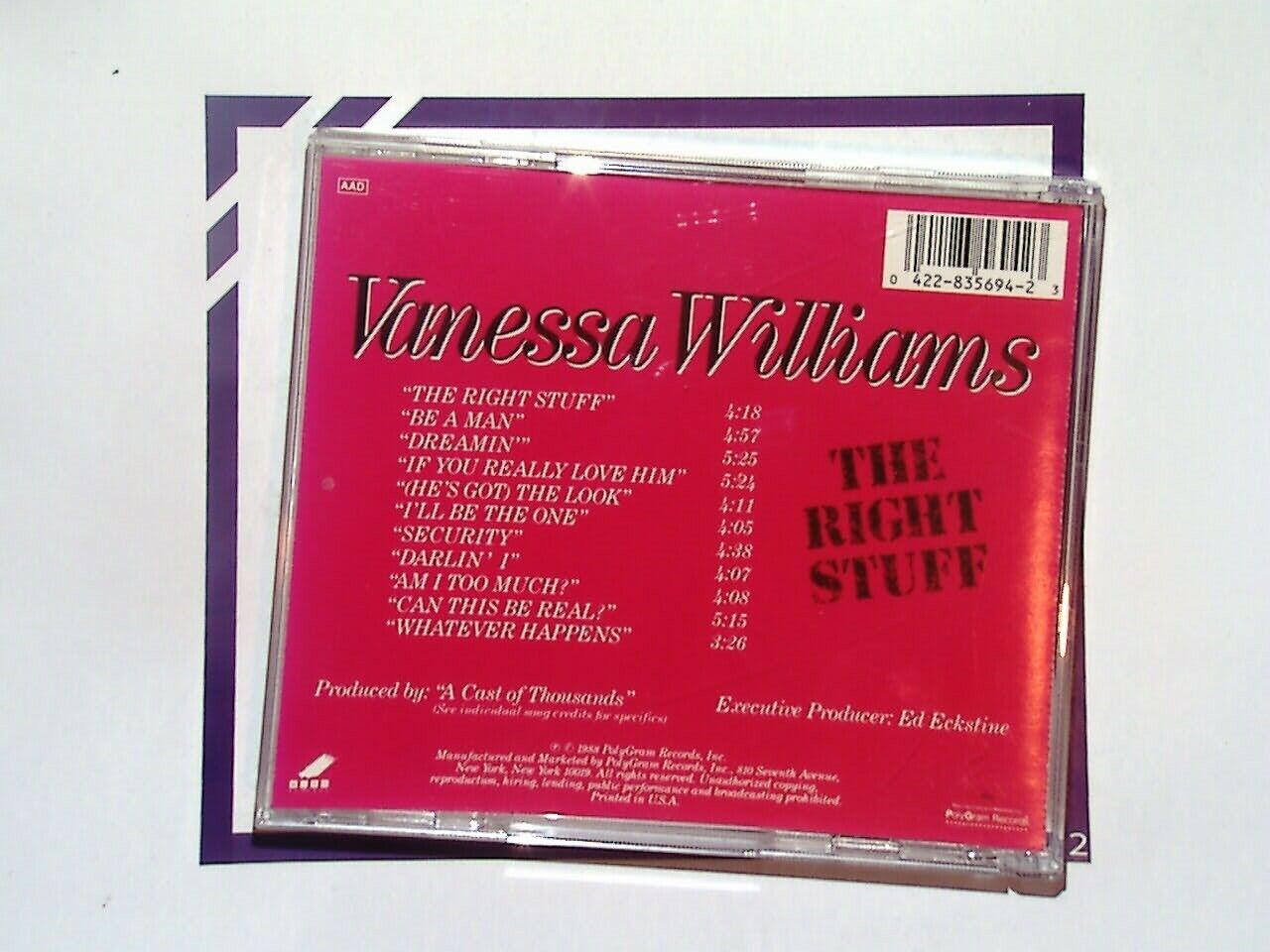 Vanessa Williams - Right Stuff CD Mint