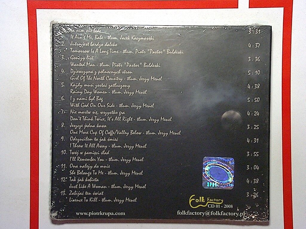 Twoj w pamieci ilad	Piesni Boba Dylana Piotr Krupa CD New