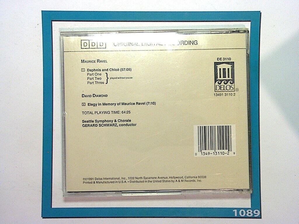 Ravel: Daphnis & Chloé Gerard Schwarz Seattle Symphony CD Mint (Gift Option)*