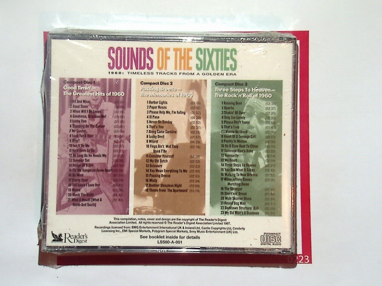 Reader's Digest 	Sounds of the Sixties 1960 3CD New & factory sealed