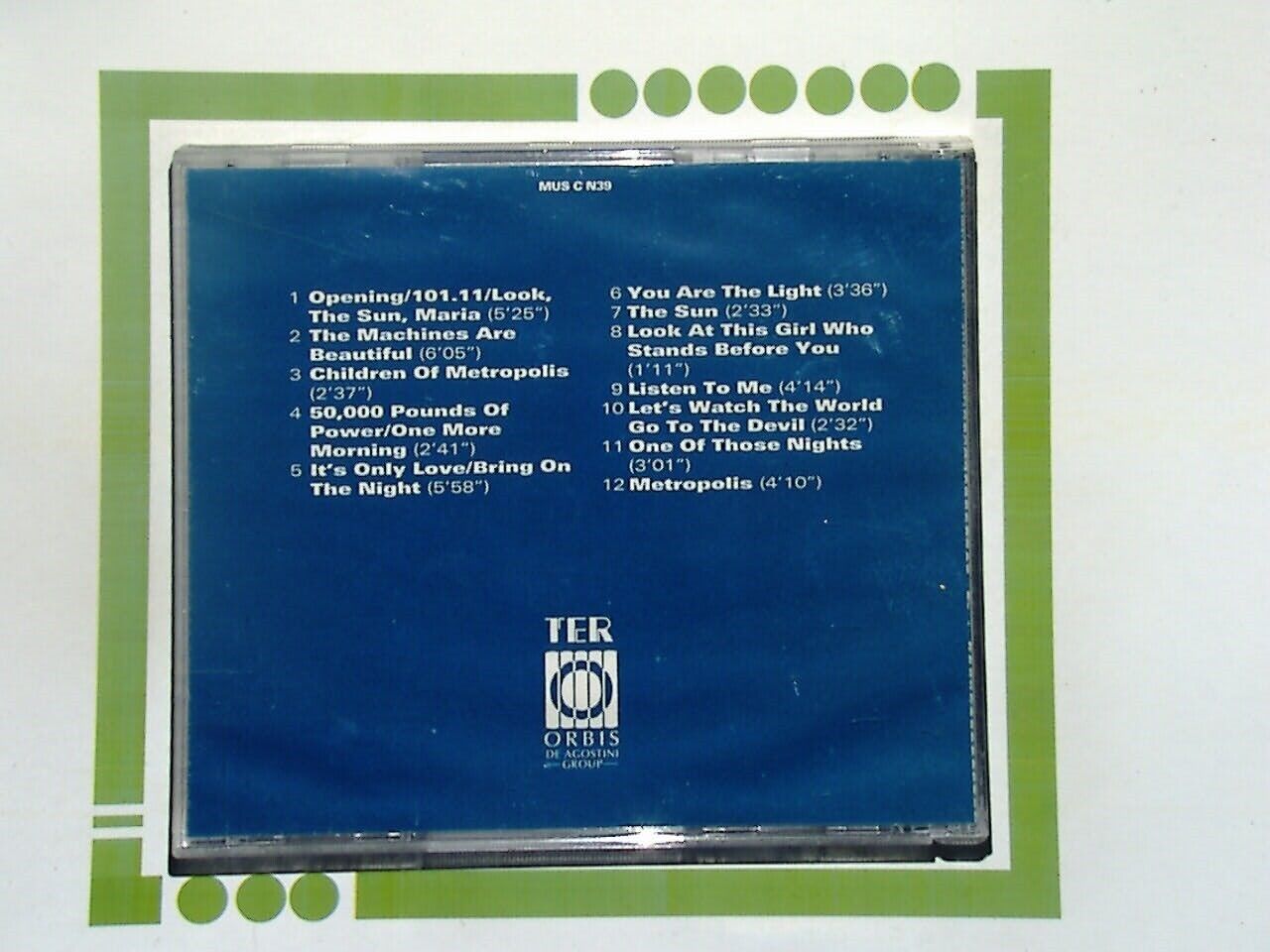 The Musicals Collection #39	Metropolis Original Cast CD Mint