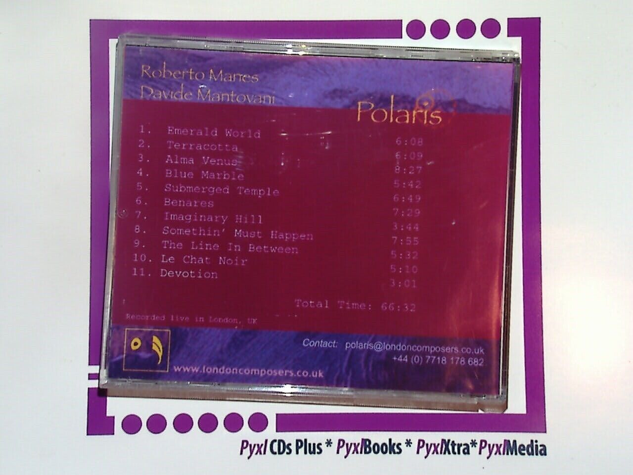 Robert Manes Davide Mantovani - Polaris CD Nr Mint