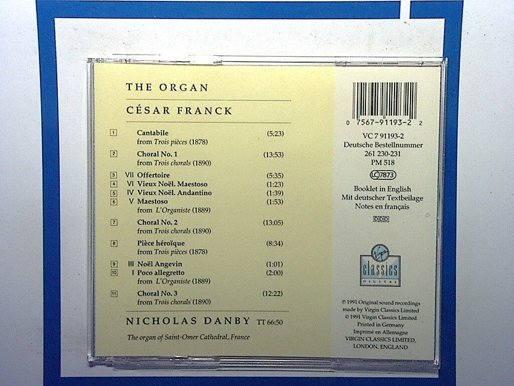 Nicholas Danby - Franck:Cantabile from Trois Pieces Cd Mint