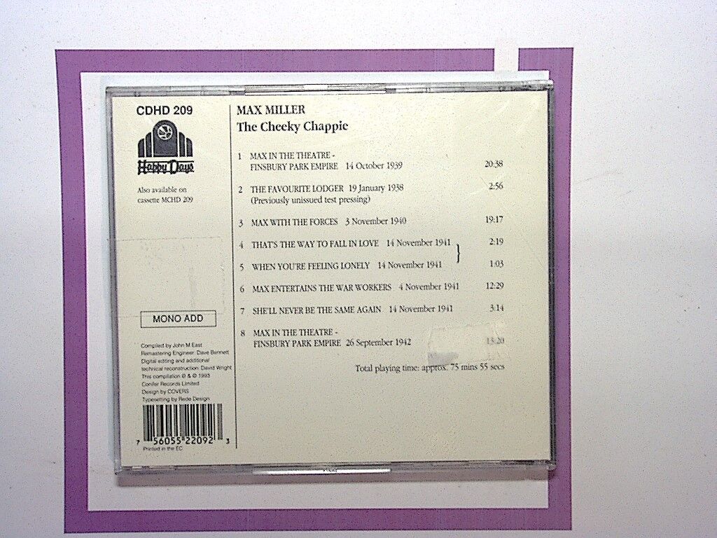 Max Miller - The Cheeky Chappie CD Mint