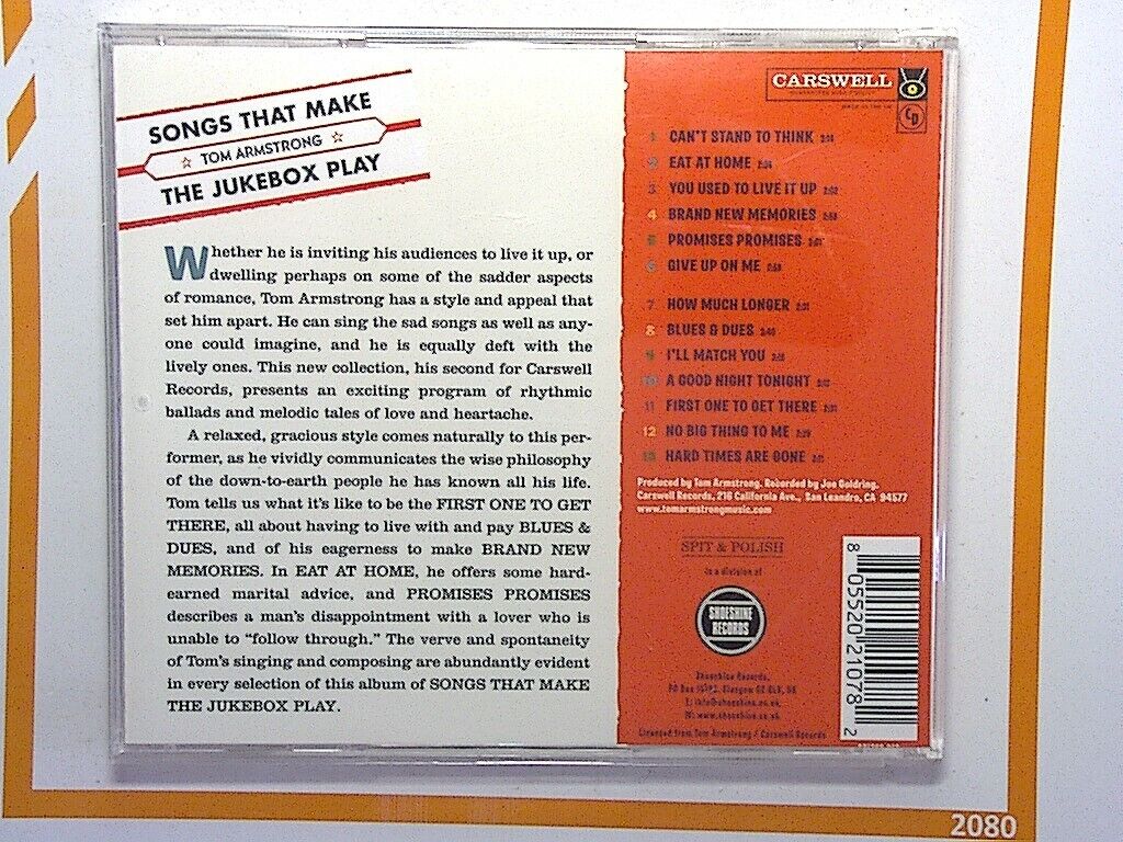 Tom Armstrong	Songs That Make the Jukebox Play CD Mint