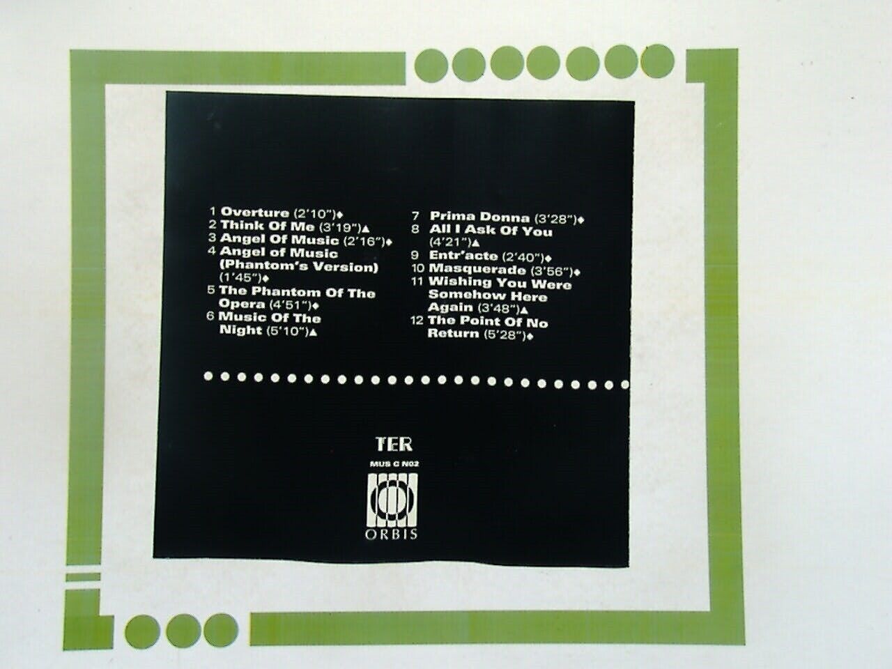 The Musicals Collection #2	The Phantom Of the Opera CD Mint