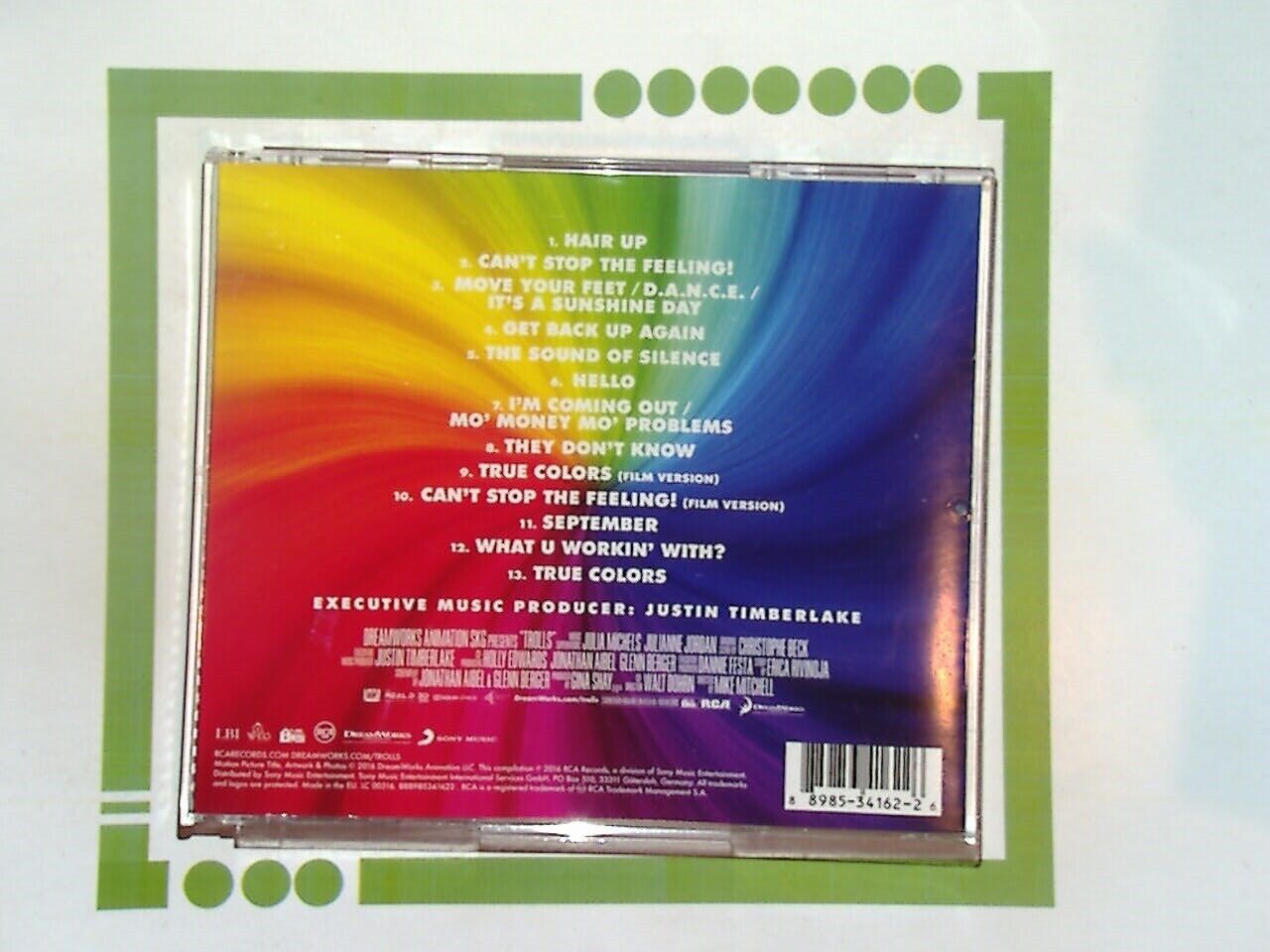 Trolls Original Soundtrack Holographic Front Cover CD Mint