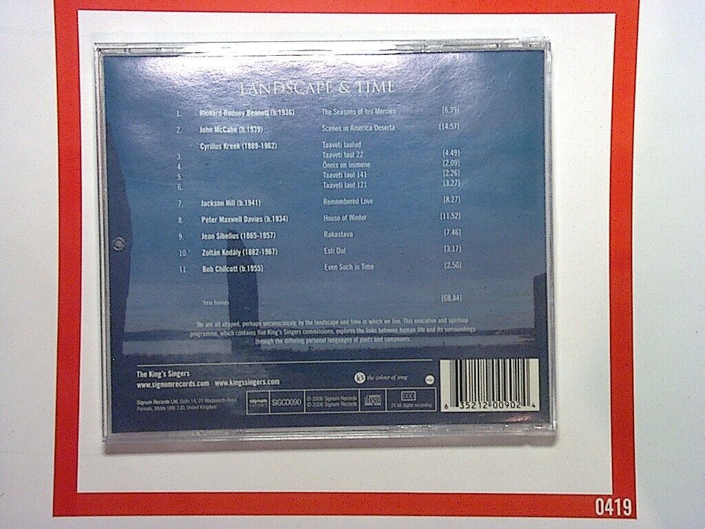 Peter Maxwell Davies	Landscape & Time The King's Singers CD Mint