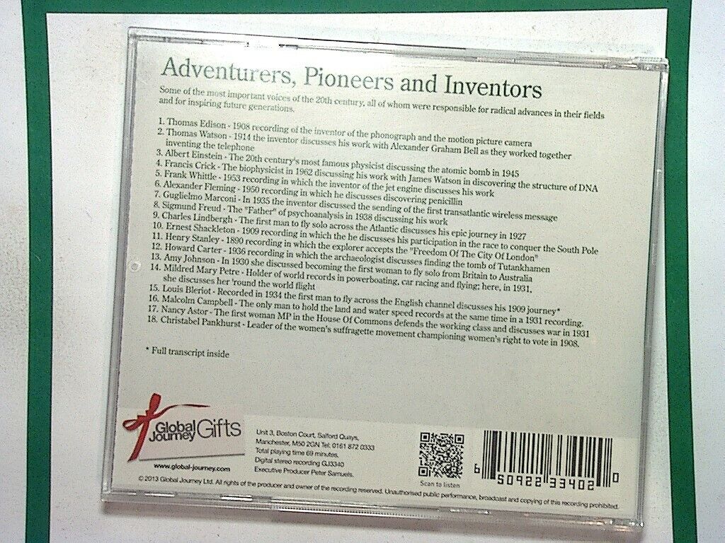 [Great Audio Moments] Adventurers, Pioneers And Inventors: Voices Of Yesteryear