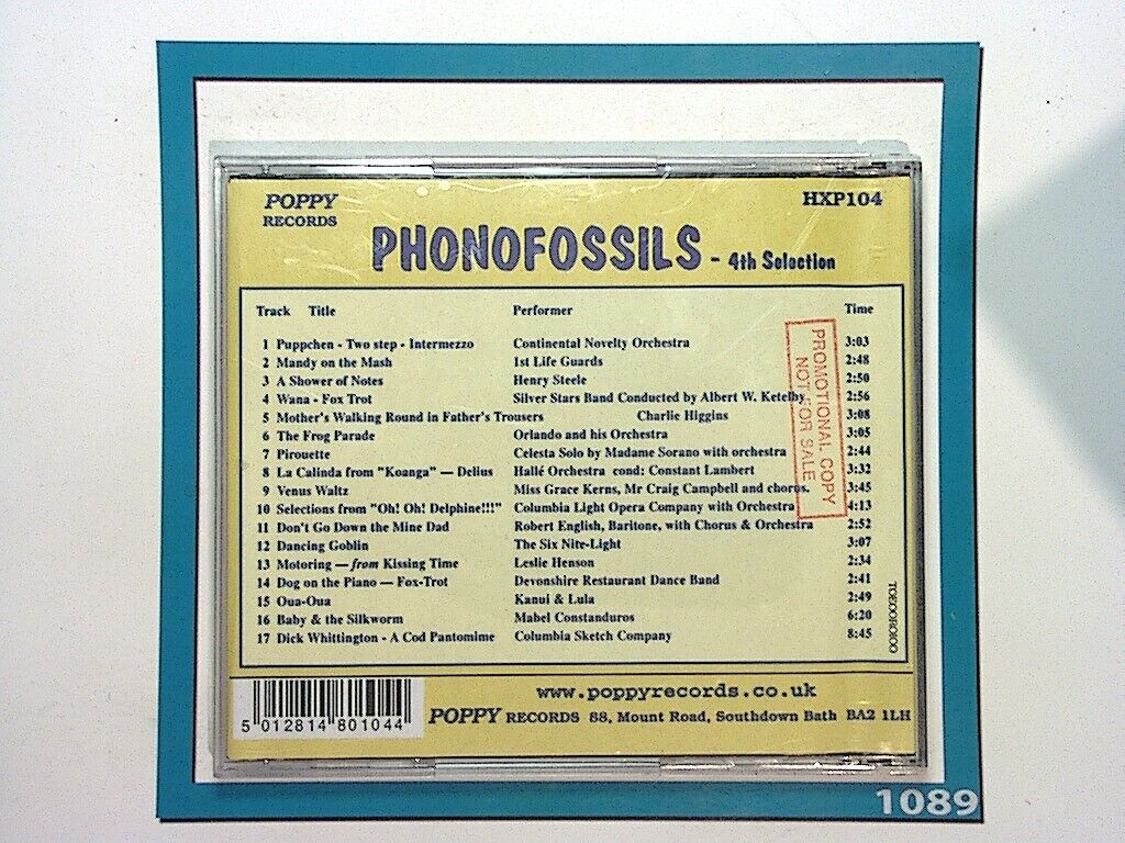 Phonofossils	4th Selection World of 78s CD Mint (Gift Option)*