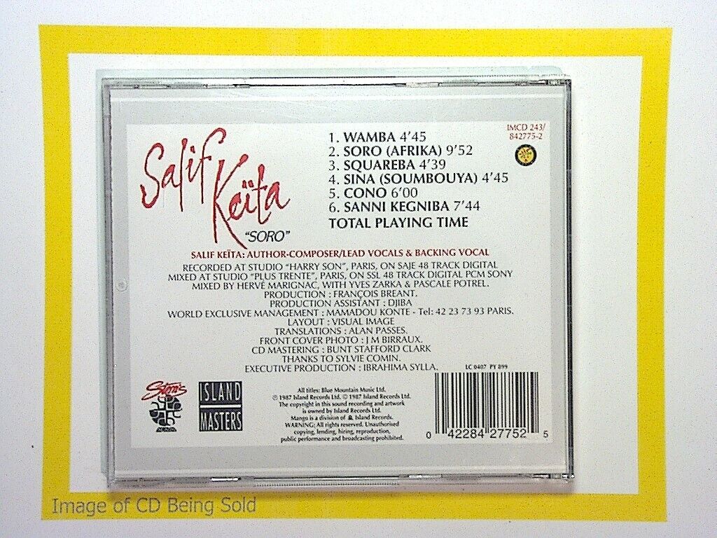 Salif Keita	Soro CD Nr mint