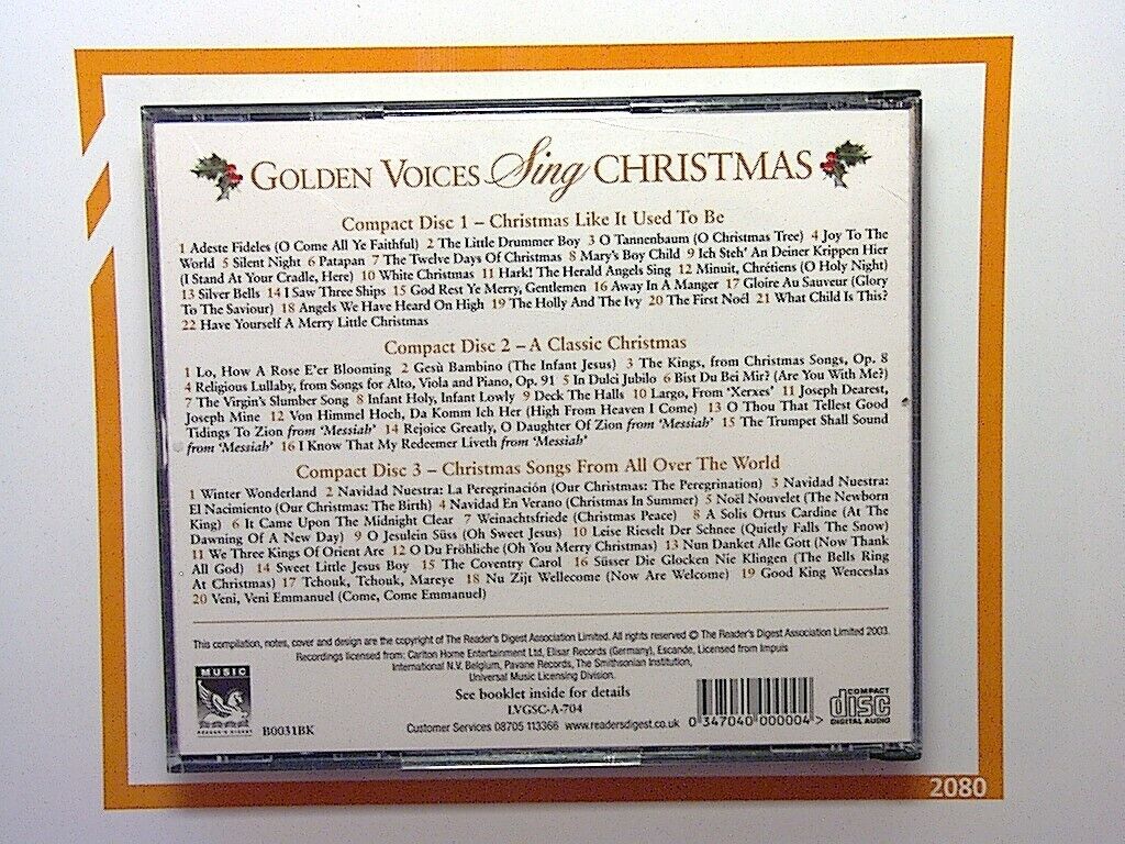 Various artists - Golden voices Sing Christmas 3Cd Mint