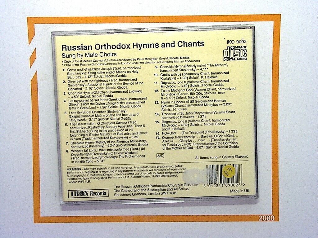 Russischer Kirchengesang	An Anthology Of Russian Hymns Cd Like New