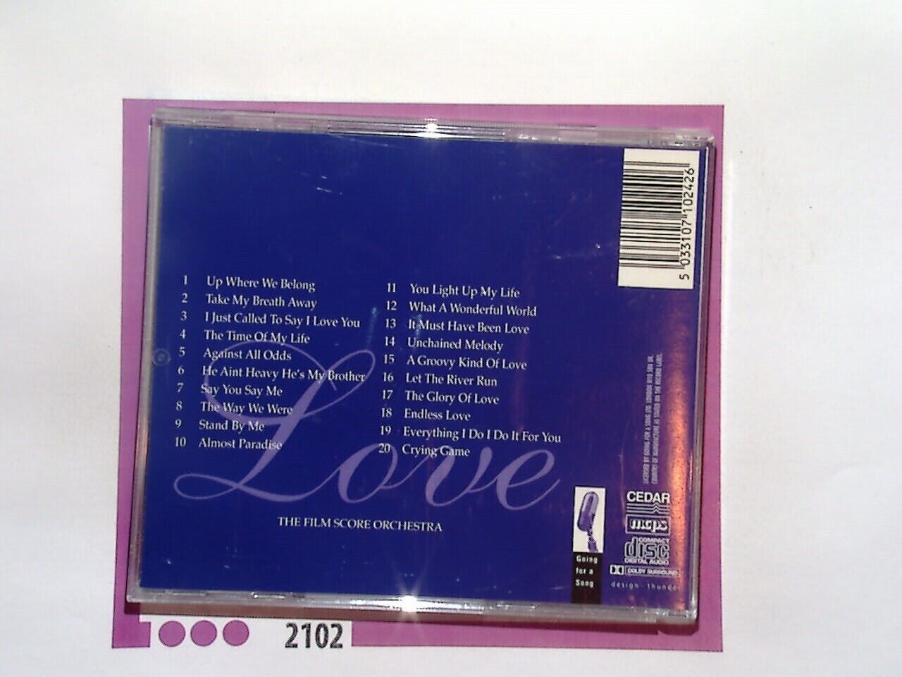 The Film Score Orchestra	Movie Love Songs CD Mint