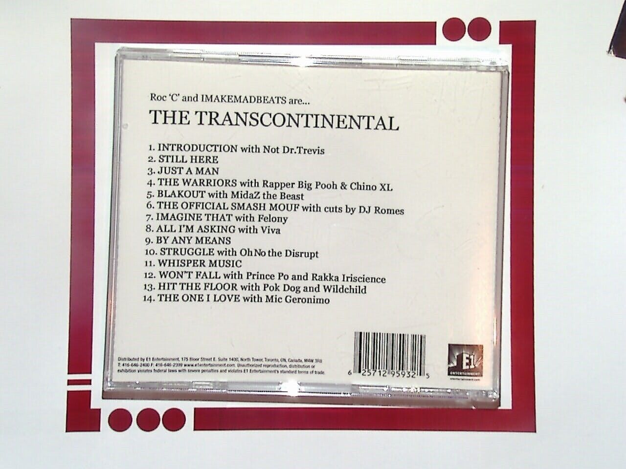 Roc 'C' and IMAKEMADBEATS are...	The Transcontinental CD Nr Mint