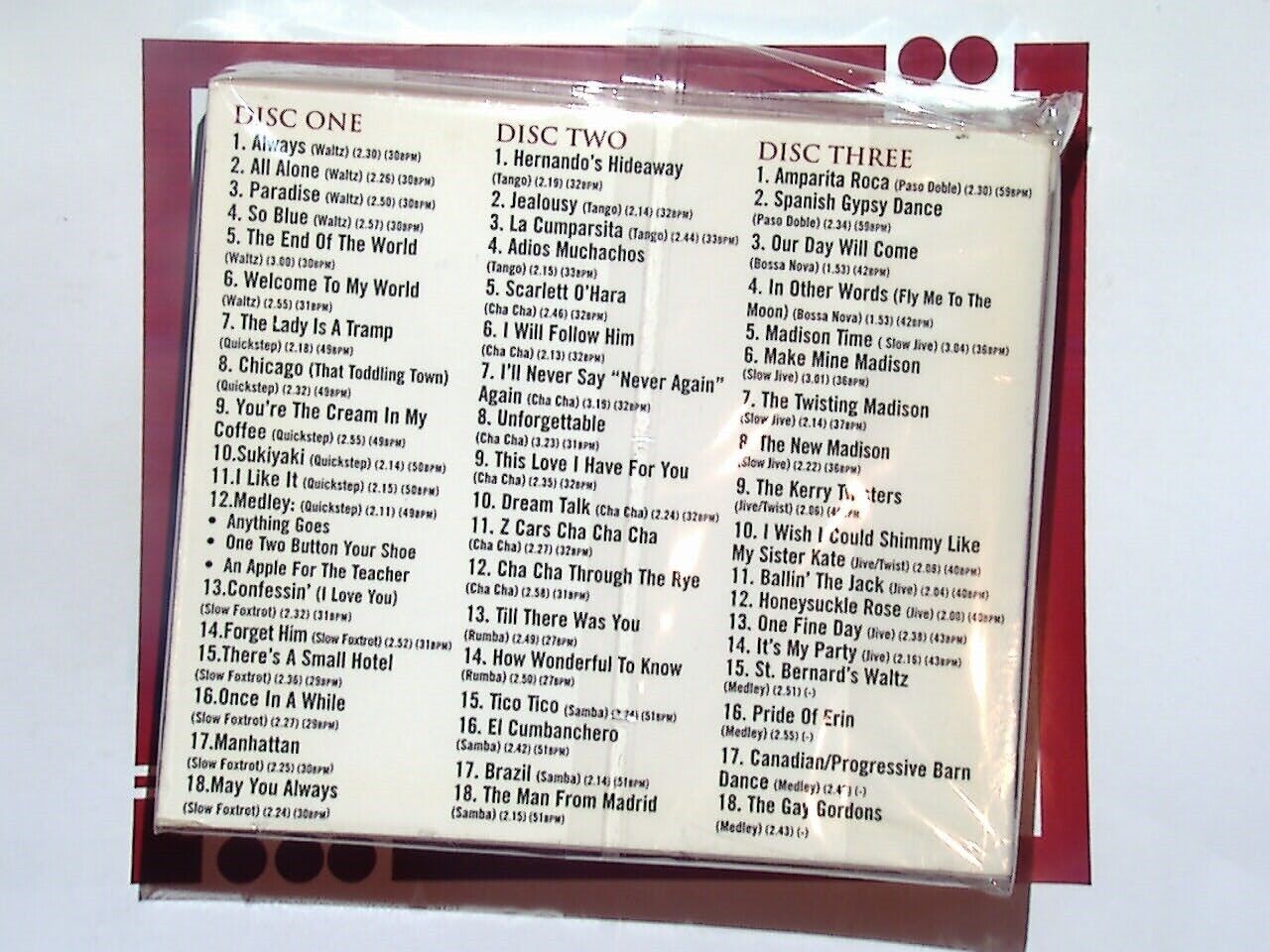 The John Warren Orchestra	Strict Tempo Ballroom 3CD Mint