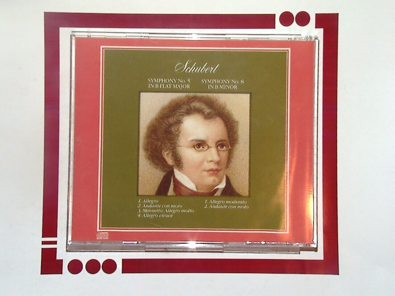 The Great Composers	Schubert Symphony No. 8 in B Minor CD Nr Mint
