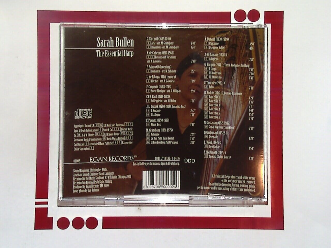 Sandra Bullen	The Essential Harp  CD VGC