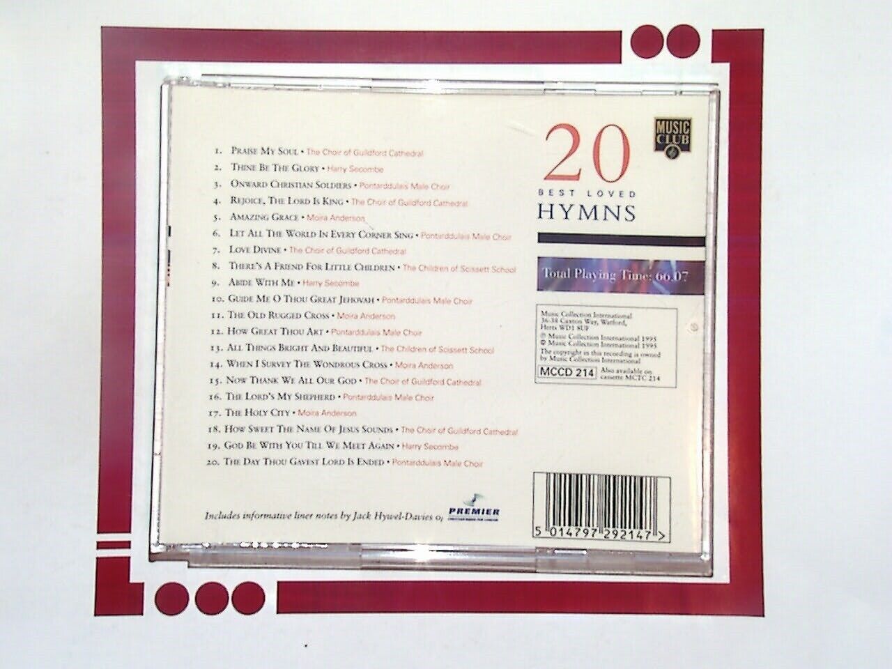 various - 20 Best Loved Hymns CD Mint