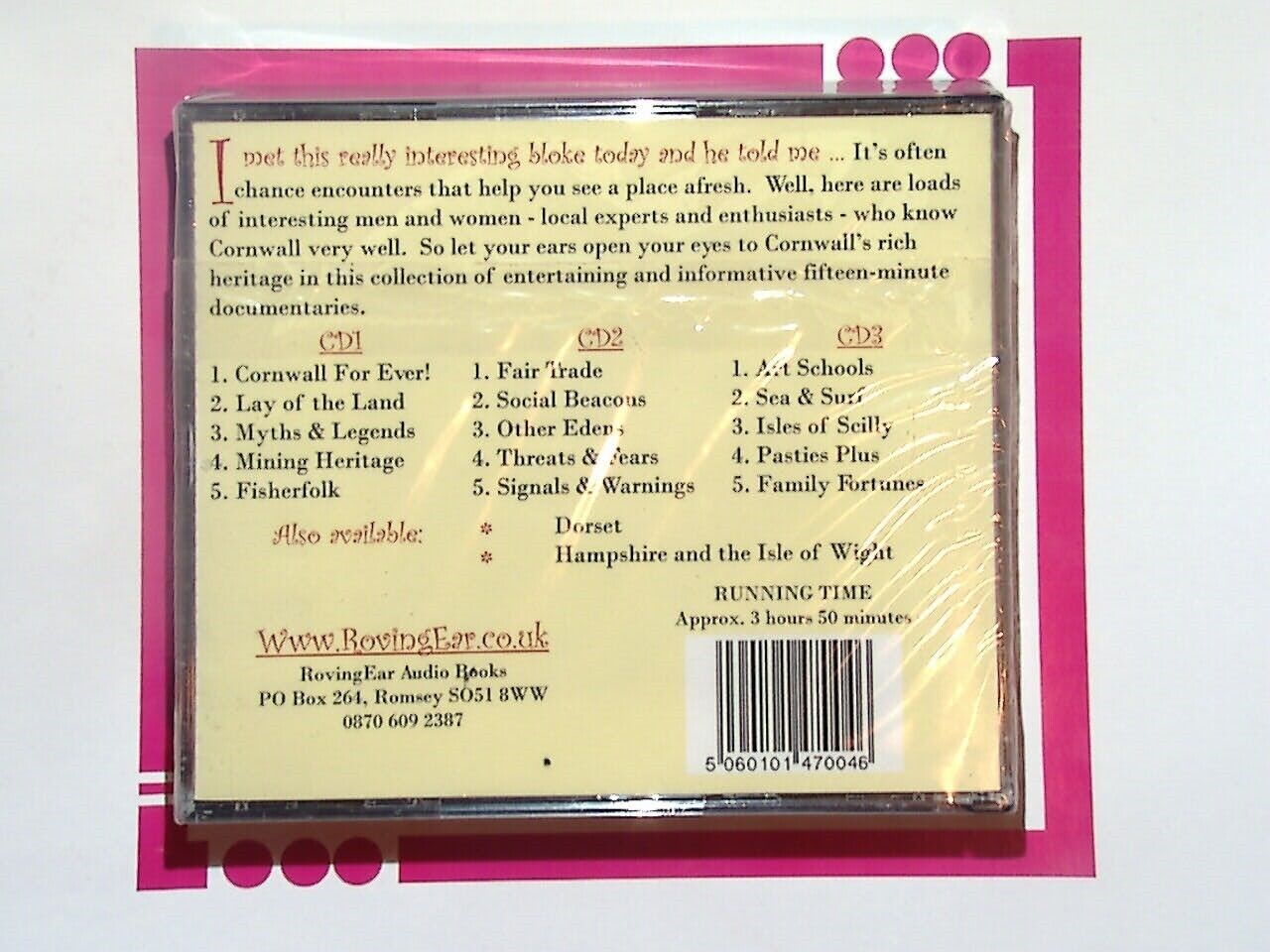 Roving Ear Audio Book .. Cornwall 3CD New & Sealed