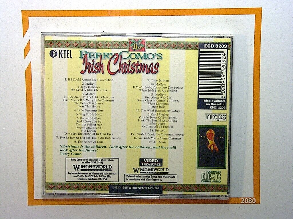 Perry Como's Irish Christmas CD Mint