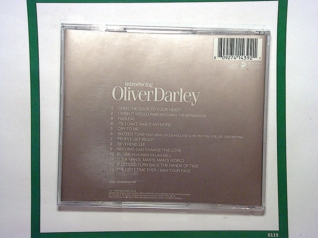 Oliver Darley - Introducing (2001) CD Mint