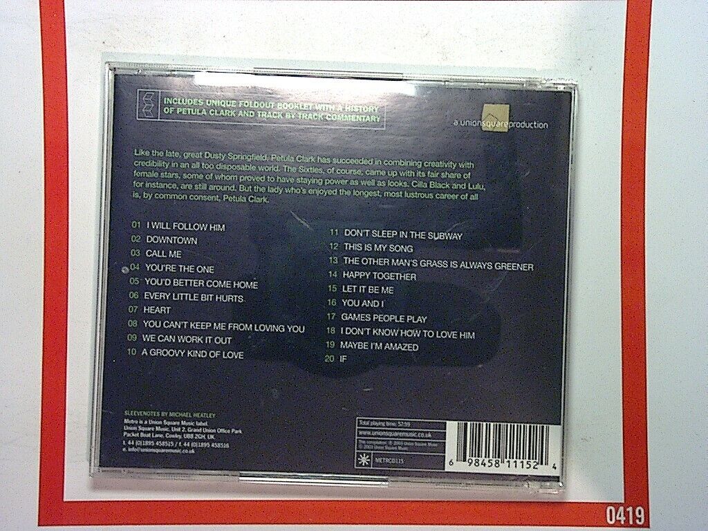 Petula Clark	The Essential CD Mint