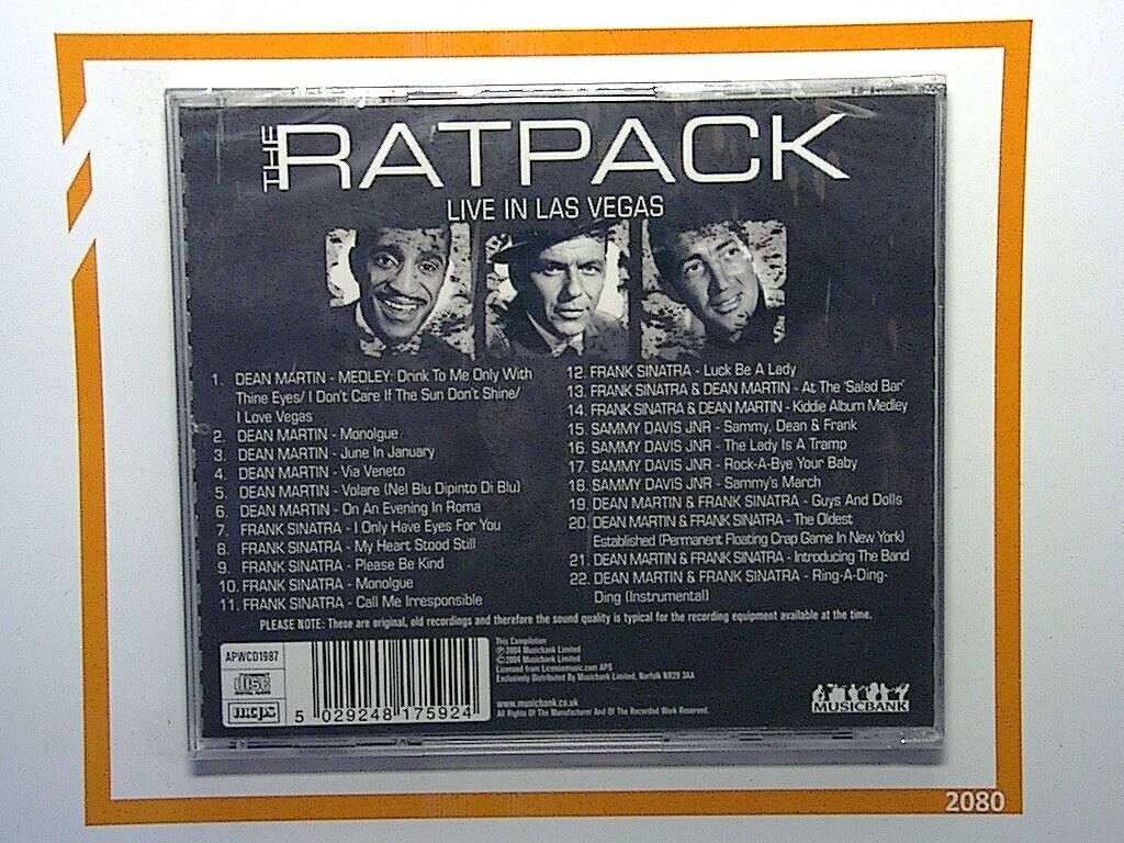 The Ratpack	Live In Las Vegas CD New & Factory Sealed