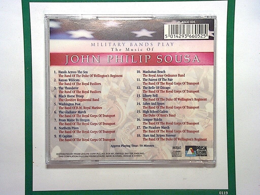 Various Artists - Military Bands Play John Philip Sousa (2000) CD Mint