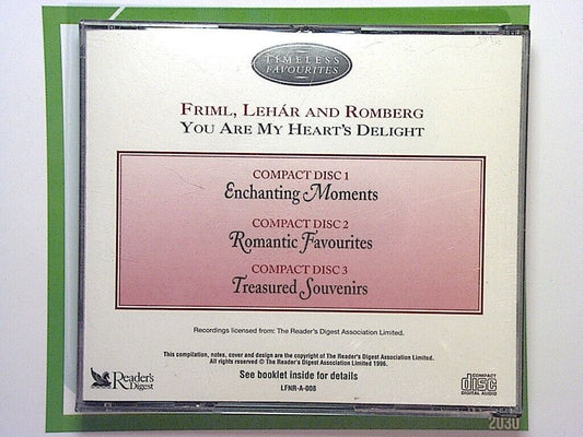 Reader's Digest	Rudolf Friml, Franz Lehar & Sigmund Romberg 3CD