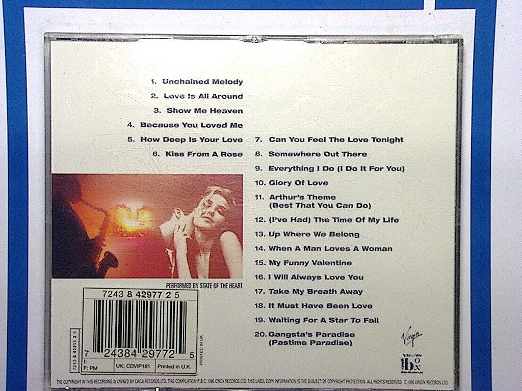 State of the Heart - Sax at the Movies (1997) CD Nr Mint