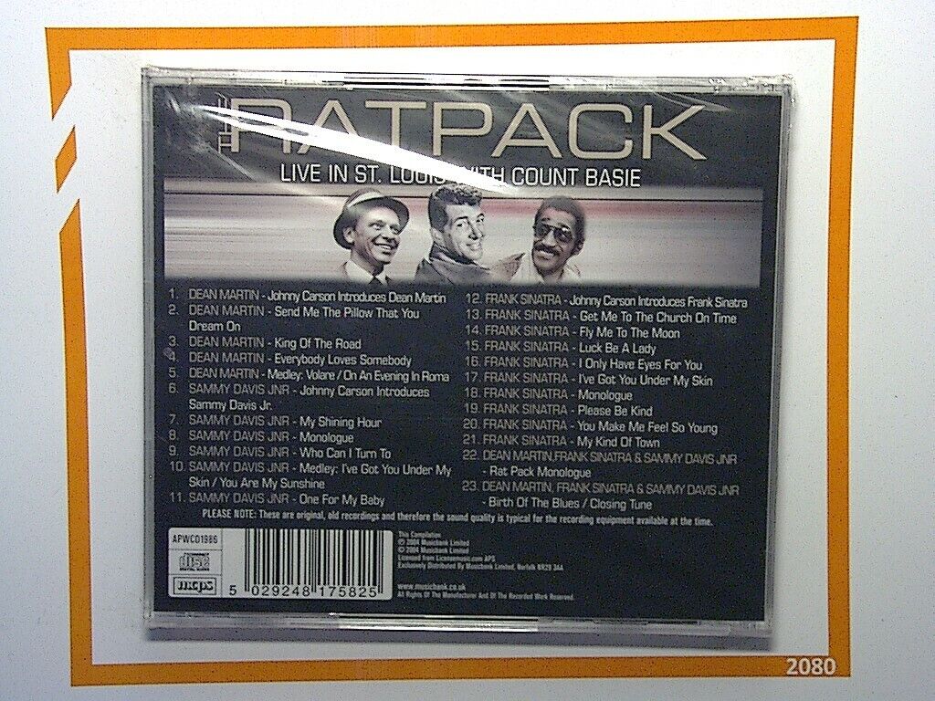The Ratpack	Live in St. Louis with Count Basie CD New & Factory Sealed