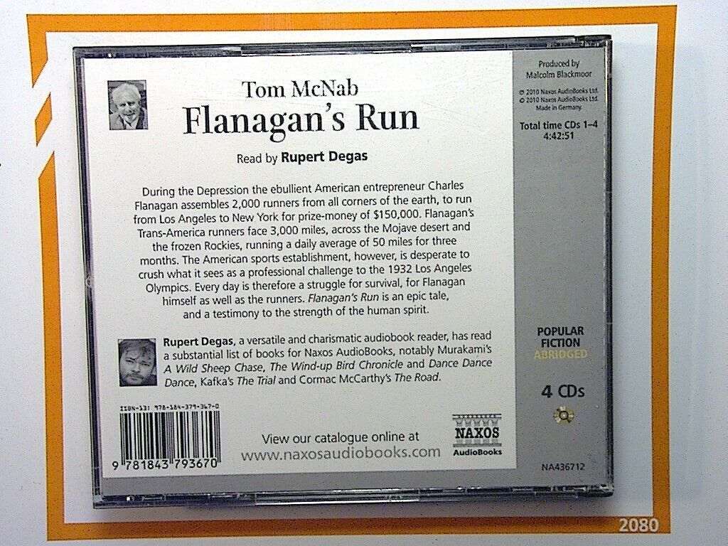 Tom McNab	Flanagan's Run Audio 4CD Nr Mint