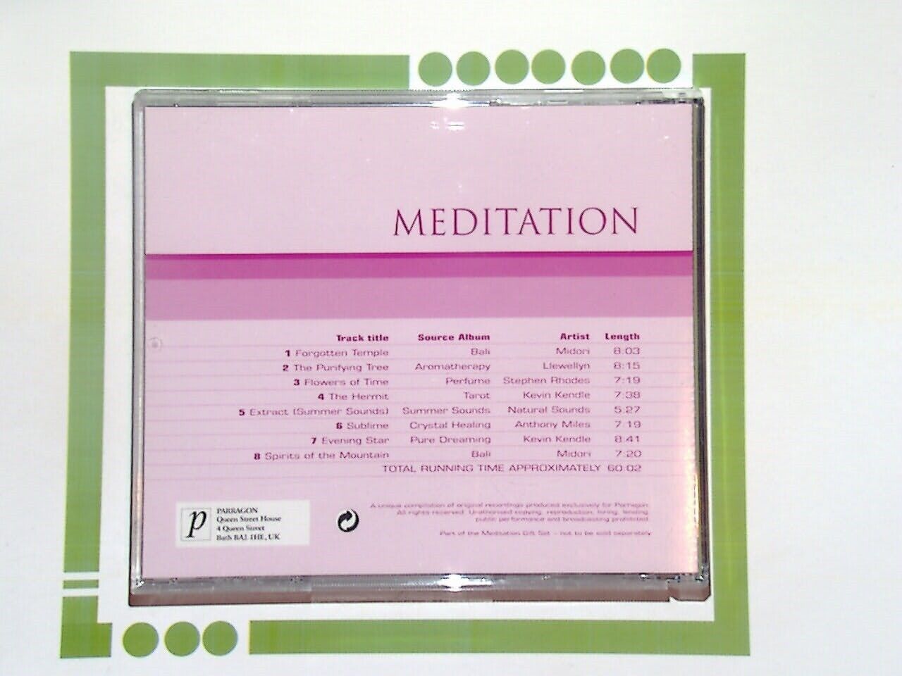 Meditation 	A Selection of Tranquil Tracks CD Mint
