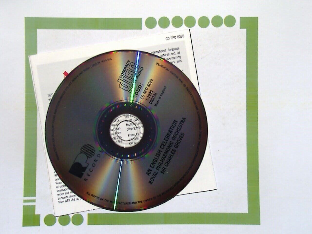 Sir Charles Groves	An English Celebration CD Nr Mint