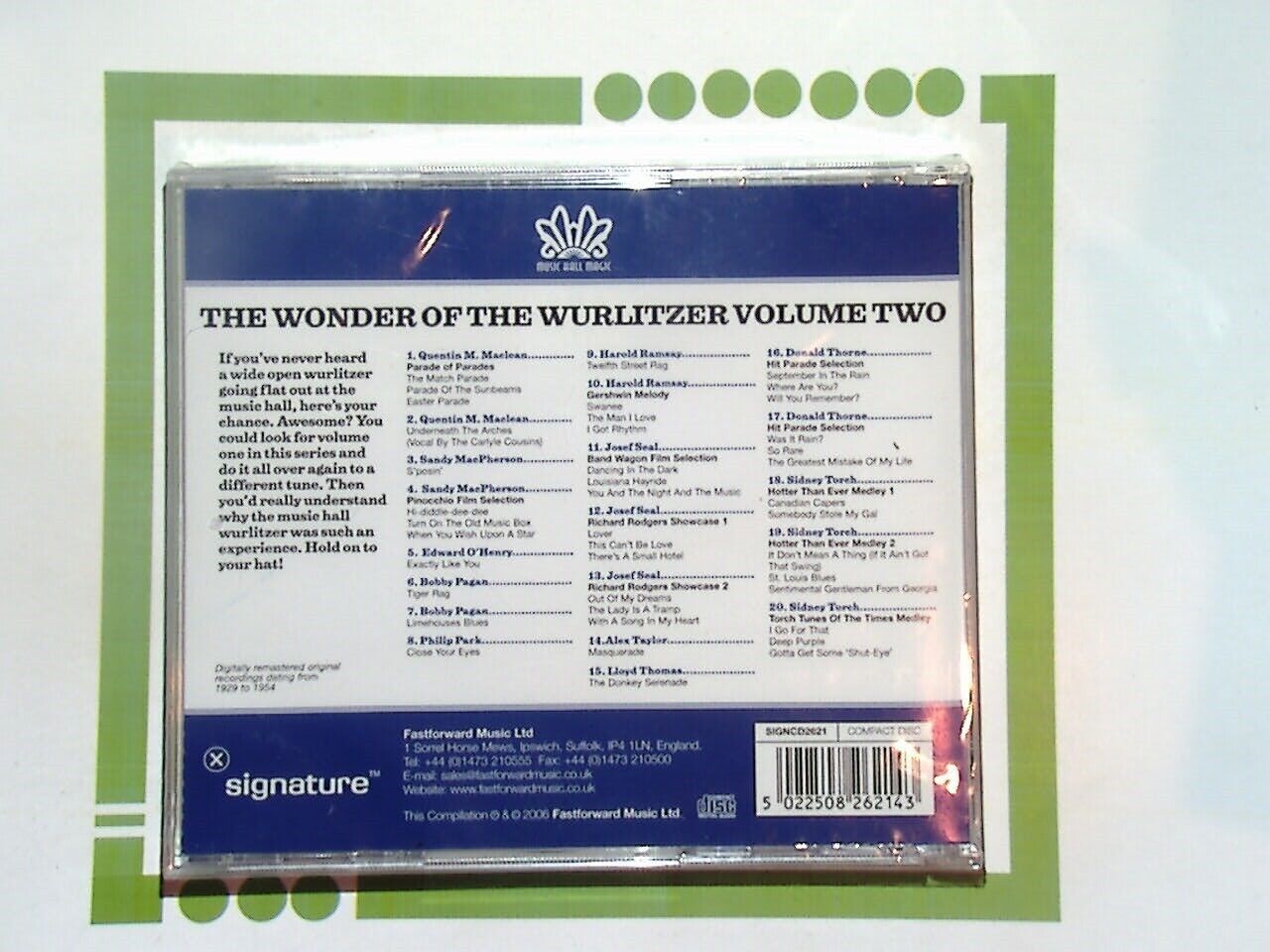 Music Hall Magic... The Wonder of the Wurlitzer (Vol. 2) CD New & Sealed