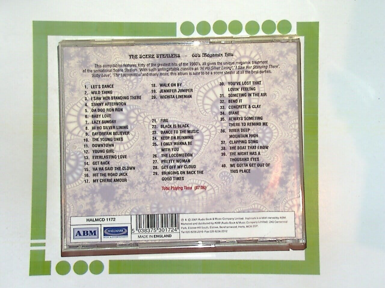 The Scene Stealers	60's Megamix Hits  CD VGC