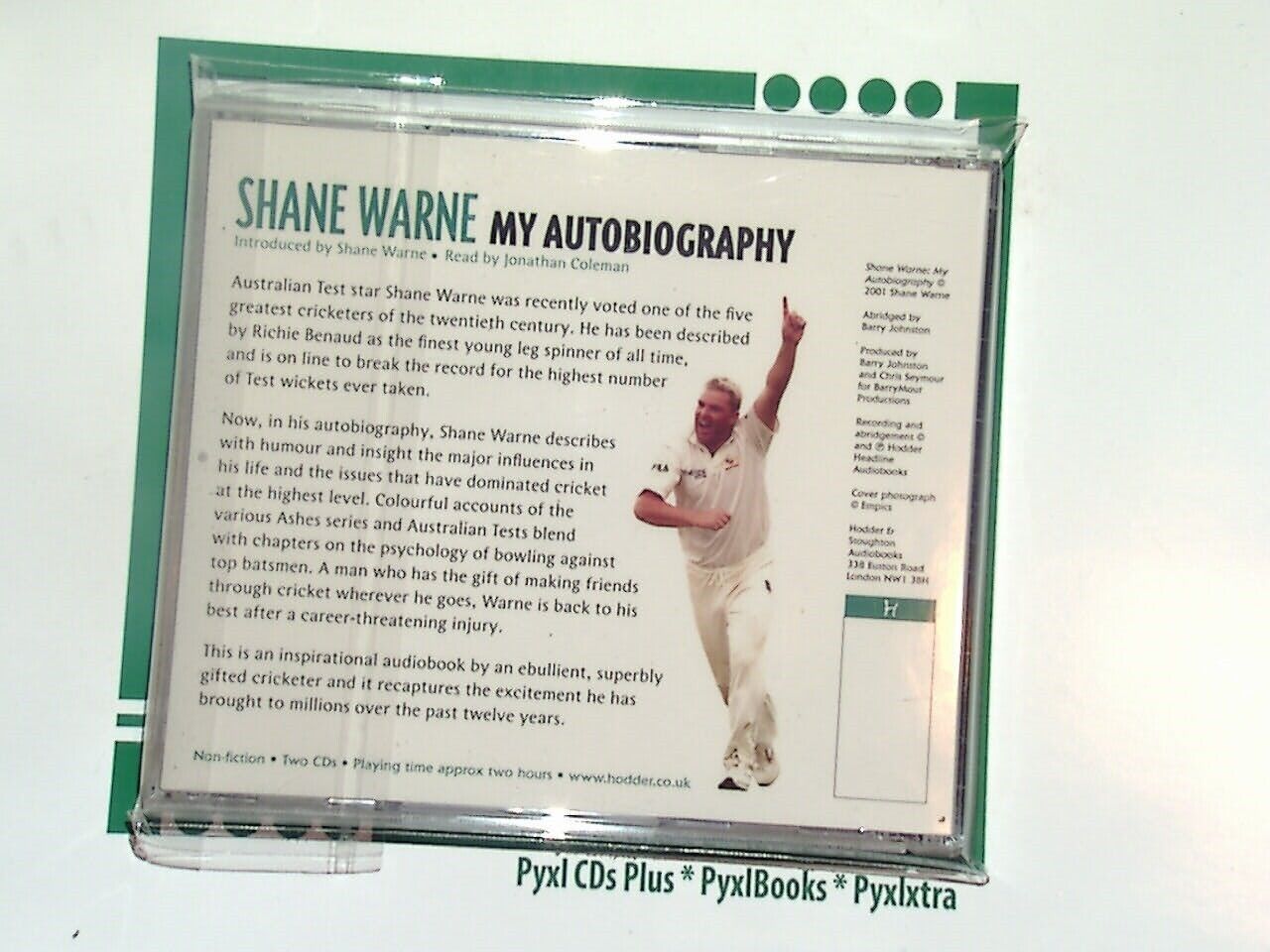 Shane Warne	My Autobiography Audio 2CD (Jonathan Coleman)  Mint