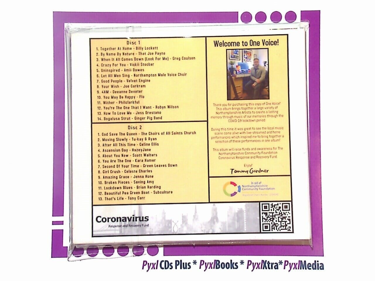 Tommy Gardner Presents	One Voice Northamptonshire Artists 2CD Mint