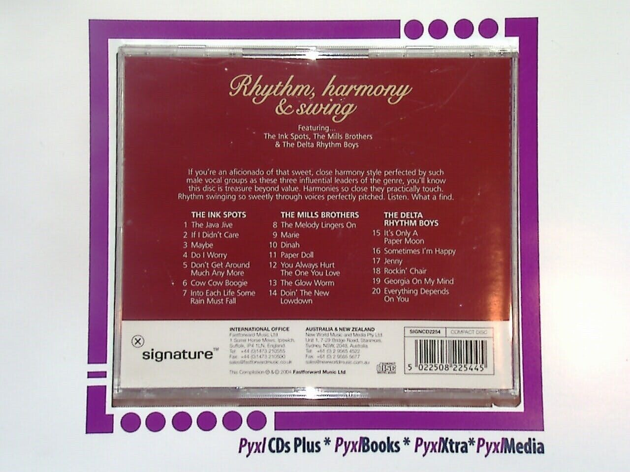 Various - Rhythm Harmony & Swing CD Mint