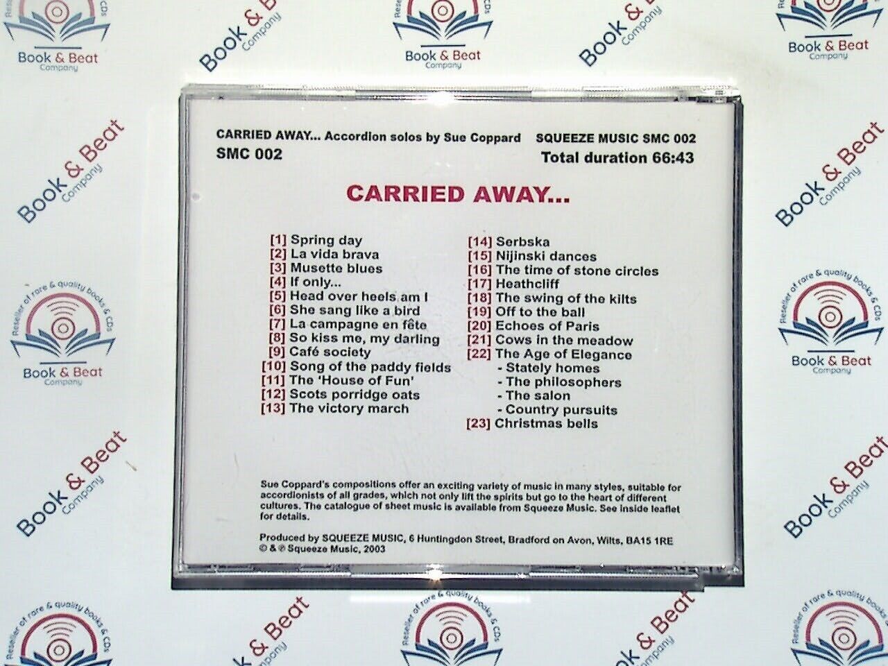 Sue Coppard - Carried Away : Accordion Solos CD Mint